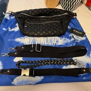 MZ Wallace Black Crosby Swing Bag with multi straps